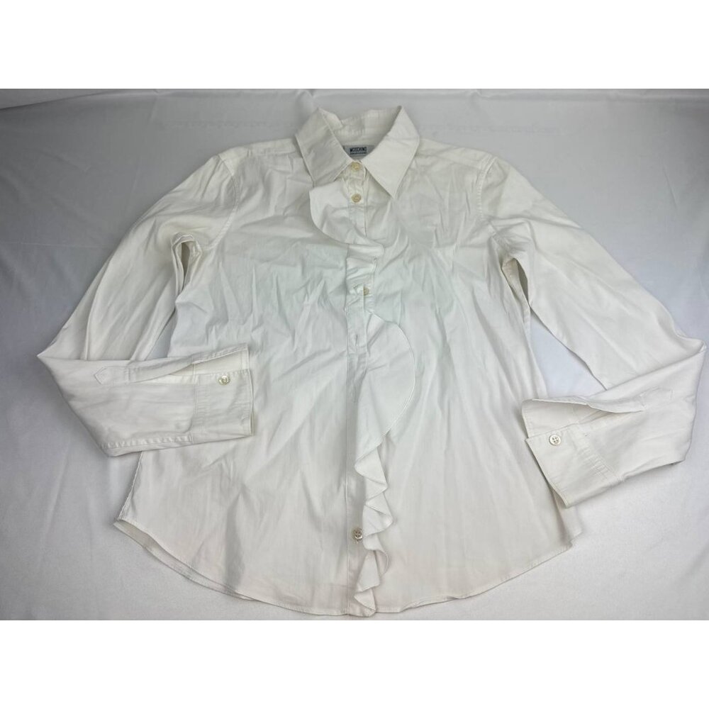 Moschino Cheap and Chic Shirt Button Up White Women's Size 10US It44 Italy